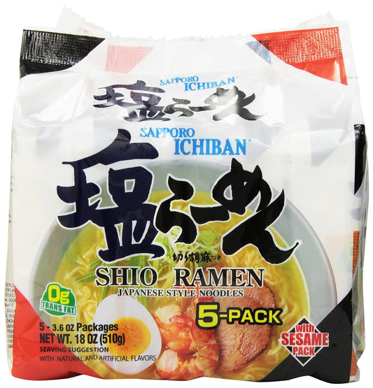 Sapporo-Ichiban-Fideos-Shio-Ramen,-3.6-onzas,-5-unidades-(paquete--de-429