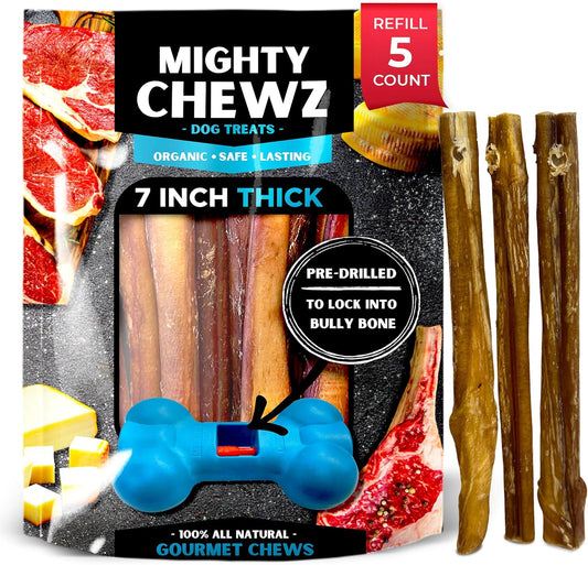 7"-Thick-Bully-Sticks-5-Pack-Refill---No-Choking/All-Natural-Sticks-254