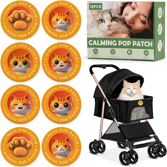 Calming-Pop-Patch-for-Cat-Travel,-Pheromone-Diffuser-for-Cats,-Reduces-Anxiety-and-545
