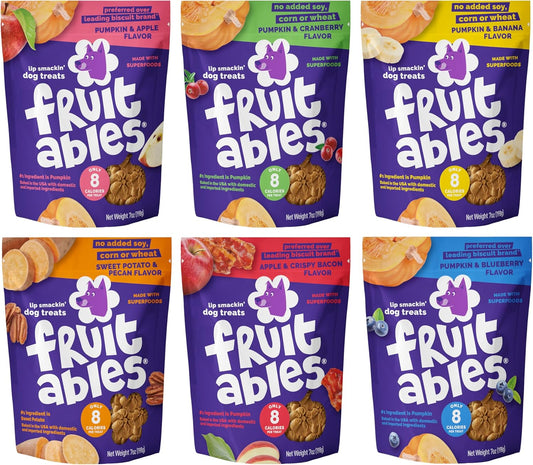 Fruitables-Pumpkin-Dog-Treats,-7oz,-Crunch-Variety-Pack-of-6---2001