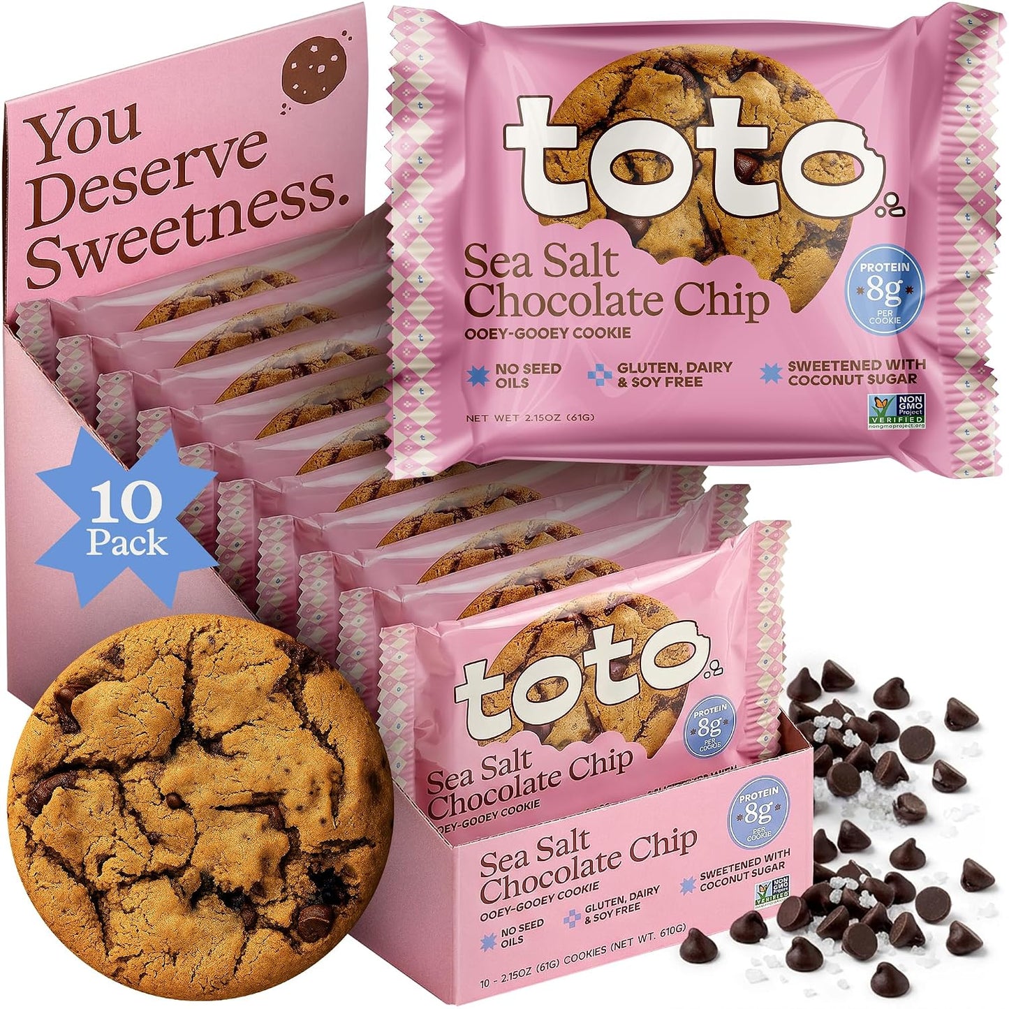 Toto-Soft-Baked-Protein-Cookies,-Sea-Salt-Chocolate-Chip,-8g-Protein,-10-ct--|-High-protein,-Whole-Ingredients,-358