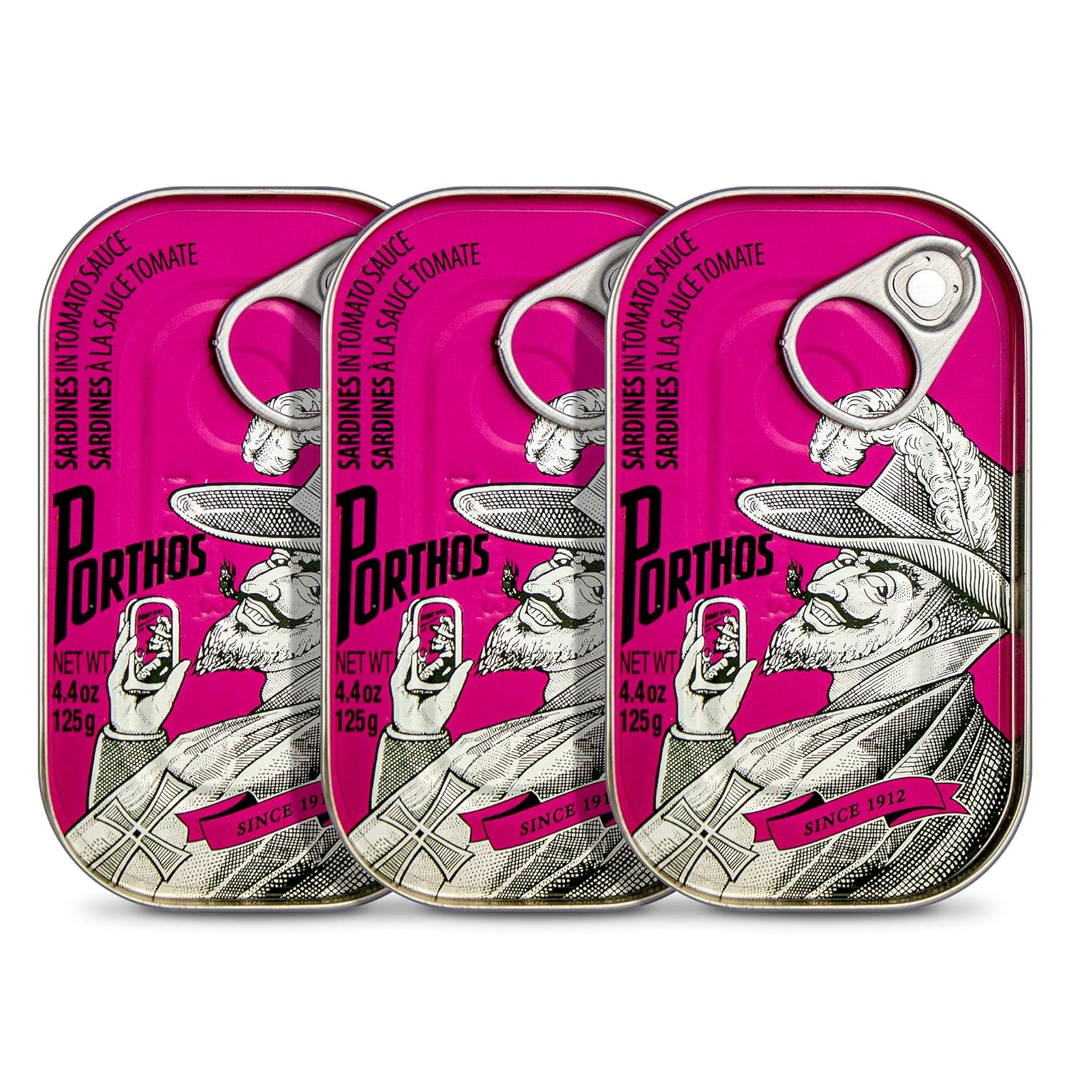 Sardines-in-tomato-sauce-3-tins-x-125-g,-Porthos/Portugal-------284