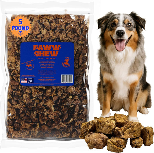 PAWW-CHEW-Beef-Lung-Dog-Treats---Training-Treats,-(5-Pound)-Natural,-75