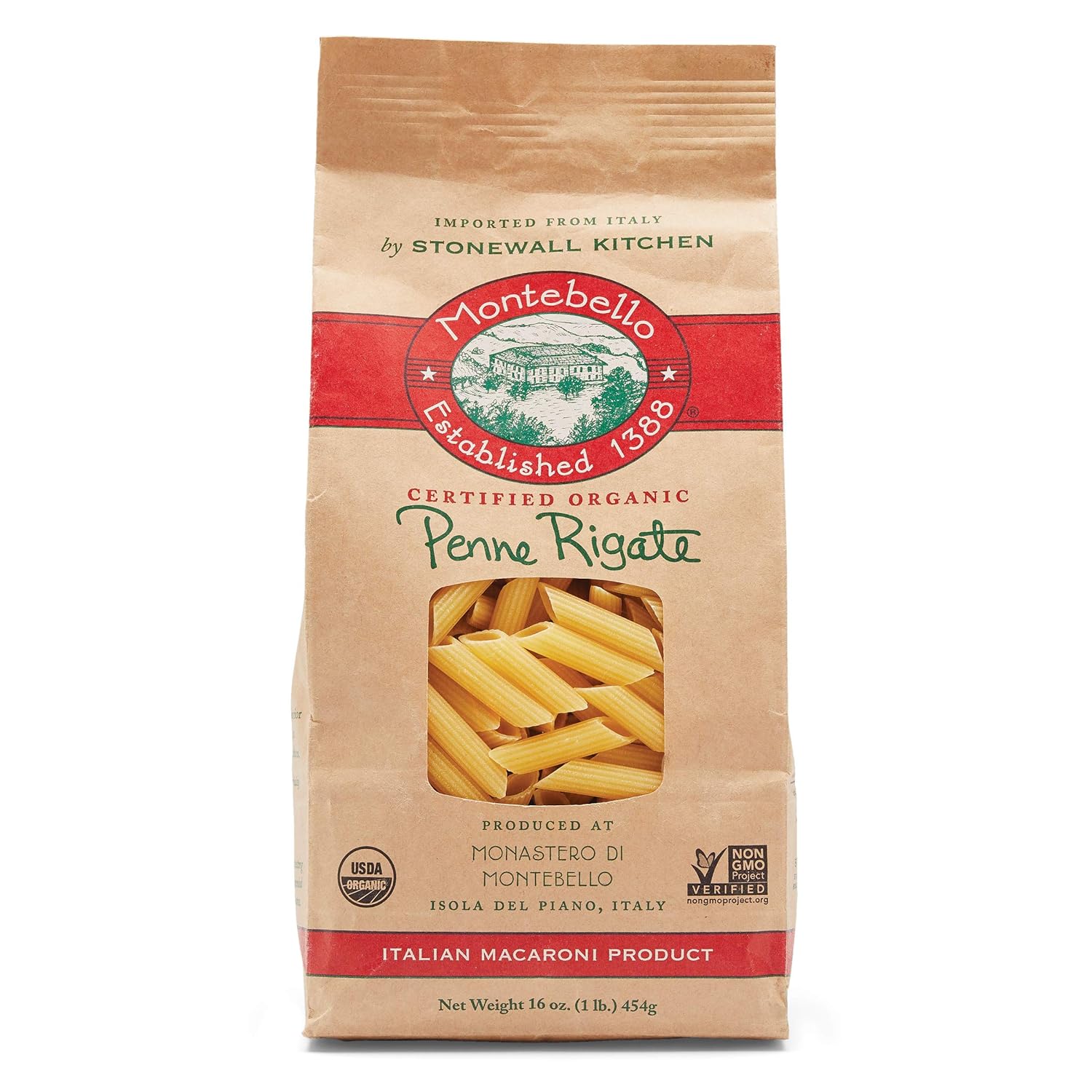 Montebello-Organic-Penne-Rigate,-1-lb-----1204