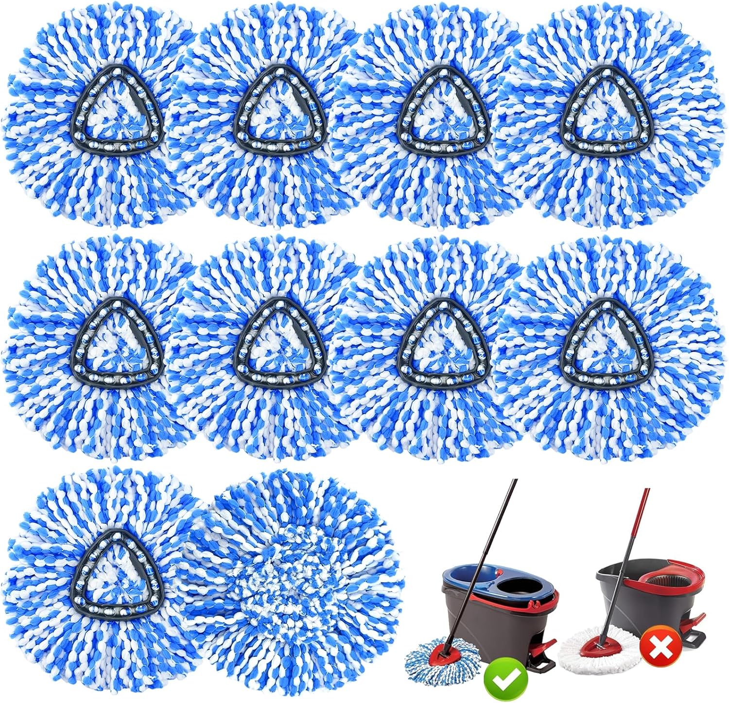 10-Pack-Mop-Replace-Heads-Compatible-with-O-Cedar-Easywring-Rinseclean-2201
