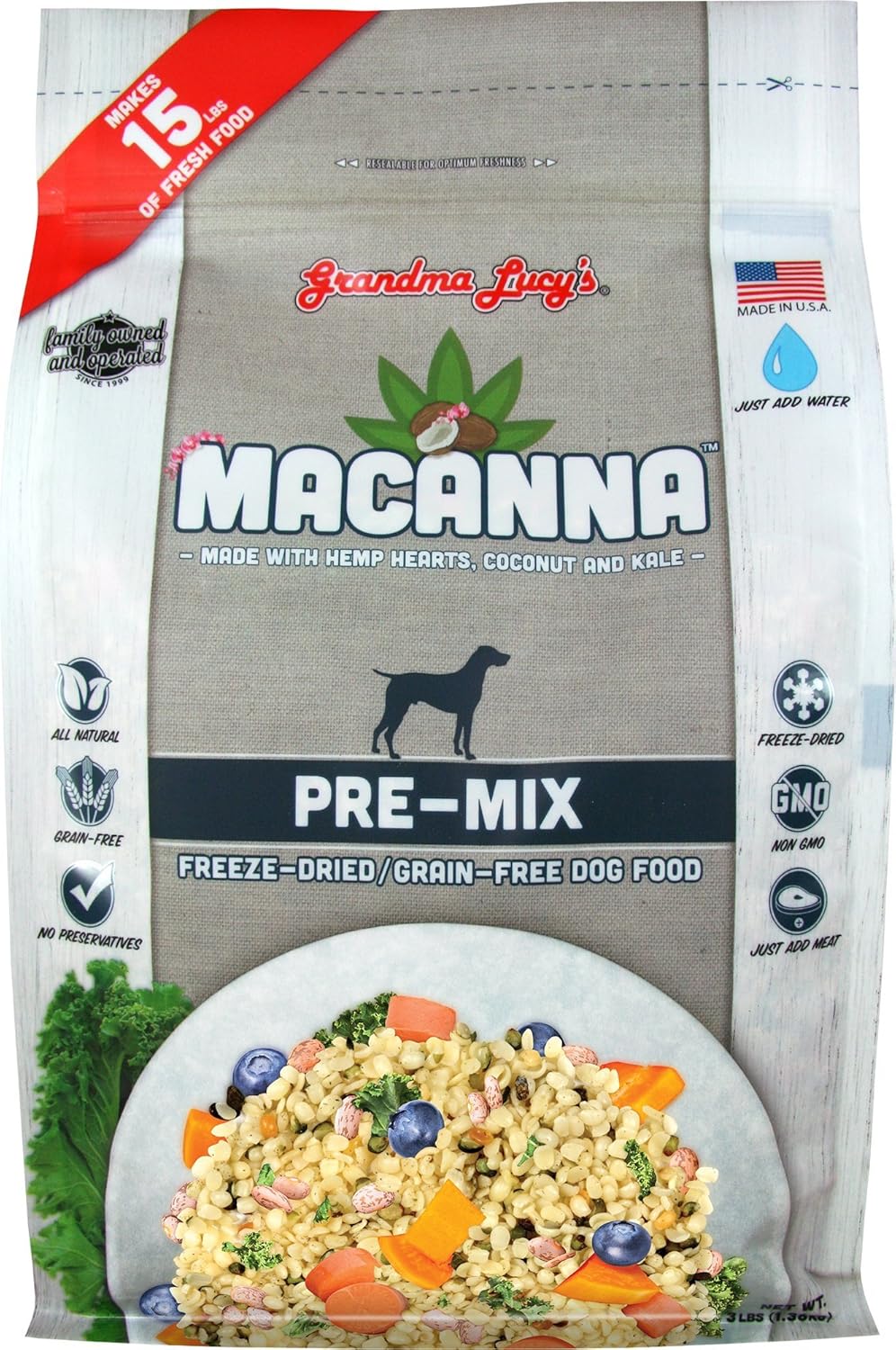 Grandma-Lucy's-Alimento-para-perros-Macanna,-sin-granos-y-1594