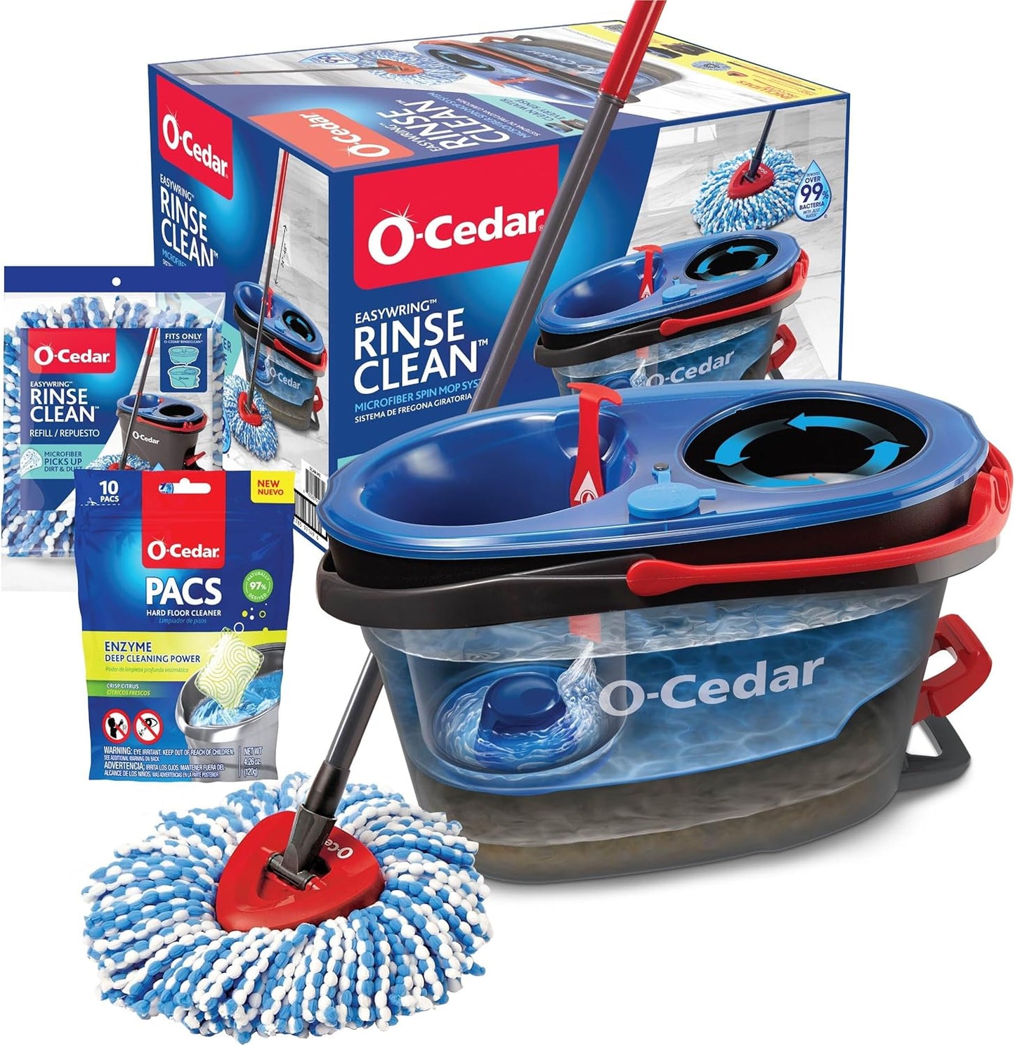 O-Cedar-EasyWring-RinseClean-Microfiber-Spin-Mop-&-Bucket-Floor-Cleaning-1084