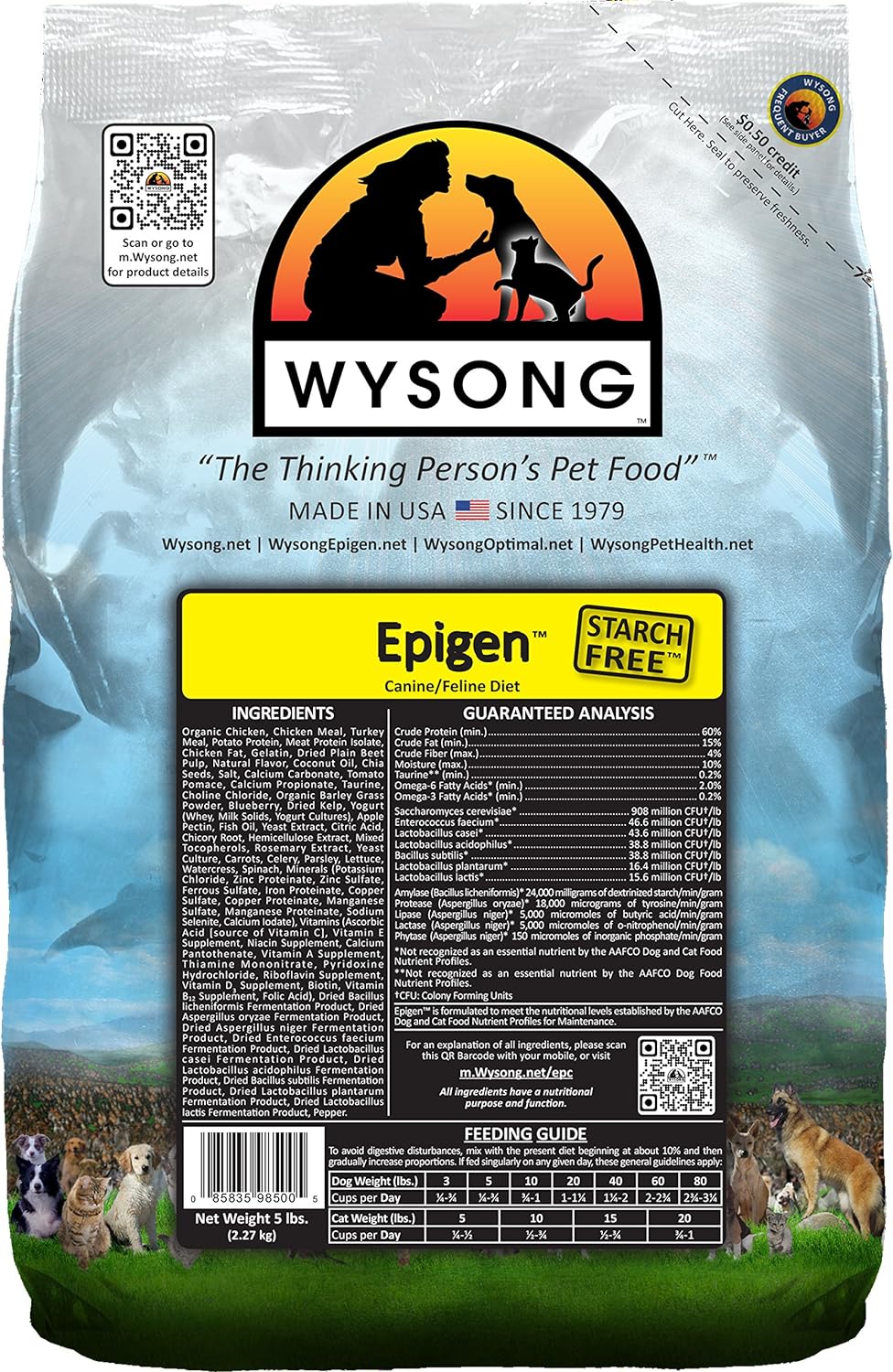 Wysong-Epigen-Canine/Feline-Dry-Diet---Dog/Cat-Food--5-Pound-Bag-(WDCFE5)---1345