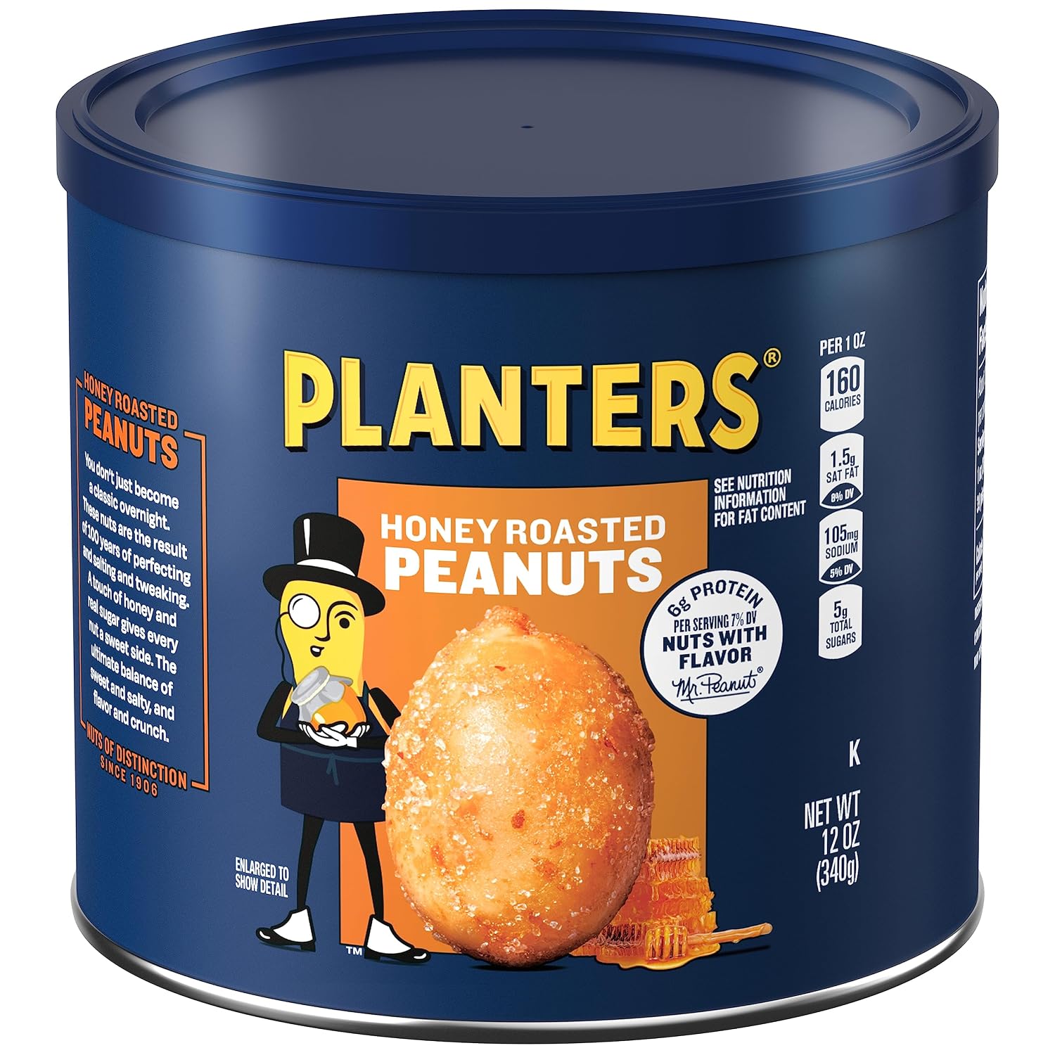 PLANTERS-Honey-Roasted-Peanuts,-Plant-Based-Protein-Snacks,-12-Oz-(1--Ct)-|-Roasted-&-566