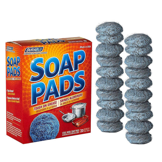 SCRUBIT-20-Pack-Steel-Wool-Soap-Pads---Metal-Scouring-Cleaning-Pads-for-Dishes,-Pots,-334