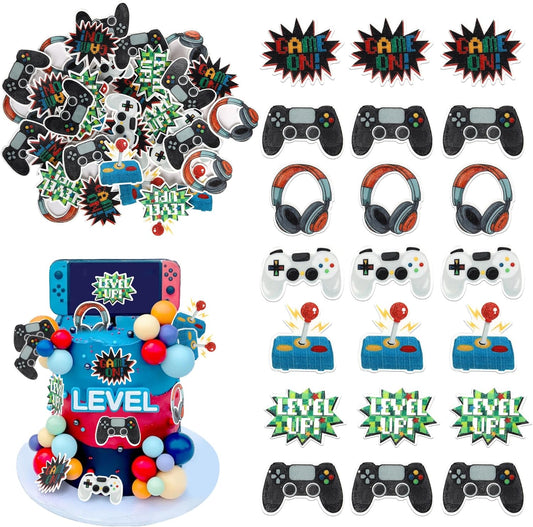60-PCS-Edible-Video-Game-Cupcake-Toppers-GamePad-Cake-Decorations-Edible-Game-Controllers-Picks-814