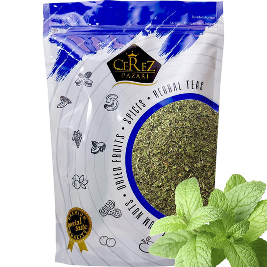 Cerez-Pazari-Dried-Mint-Leaves-Spearmint-1lb-Resealable-Bag|%100-Natural,-Non-irradiated,-Non-GMO,-1372