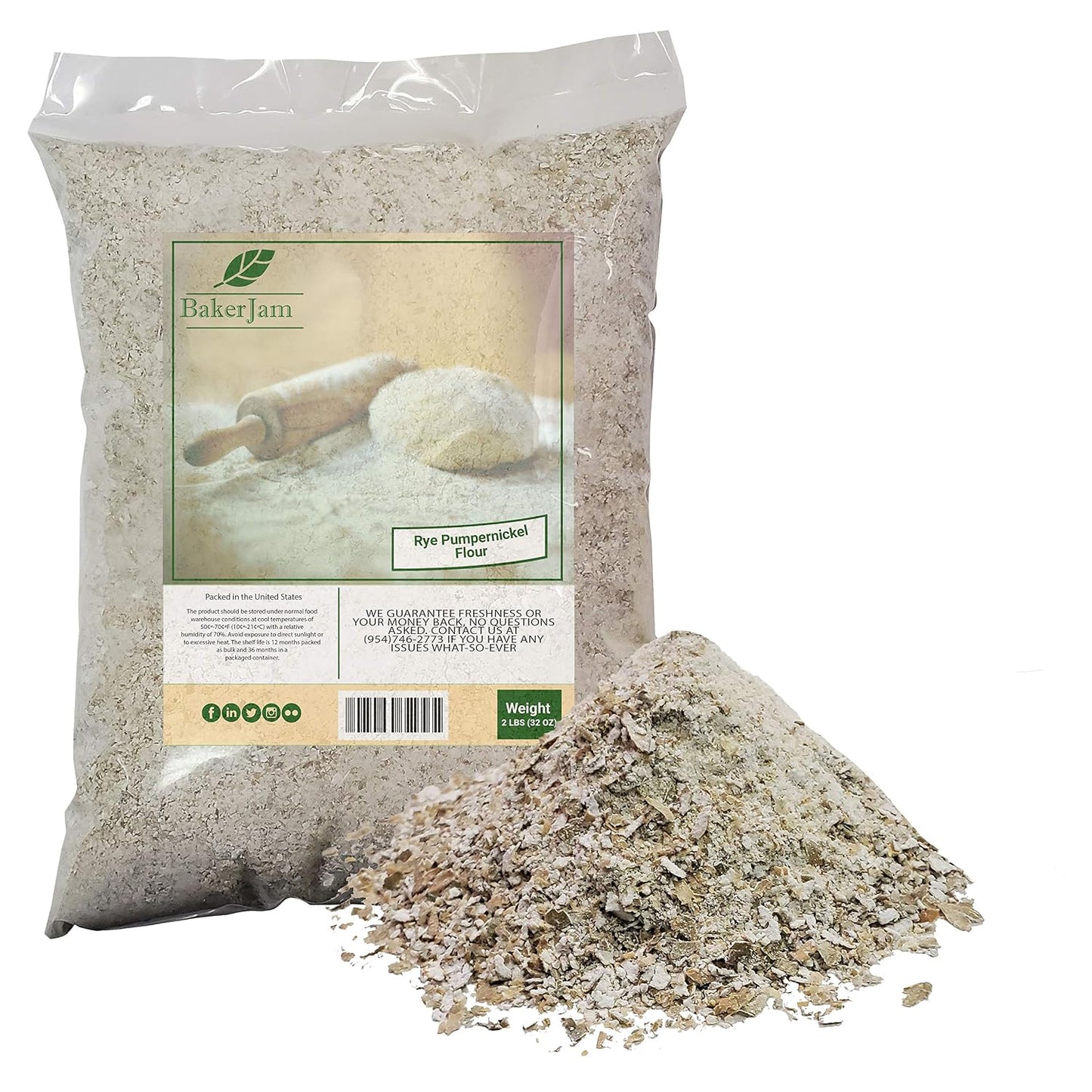 Premium-Rye-Pumpernickel-Flour-Rye-Flour-2-Pounds-Bulk-Bag-For-Sourdough-Starter-397