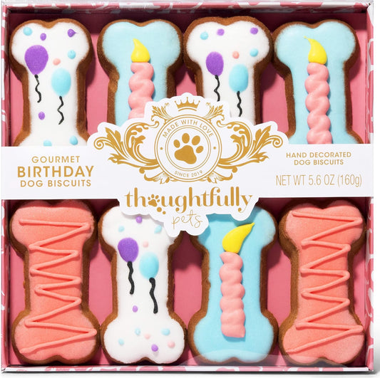 Thoughtfully-Pets,-Pink-Dog-Birthday-Cookie-Gift-Set,-Hand-Decorated-Crunchy-Treats-2268