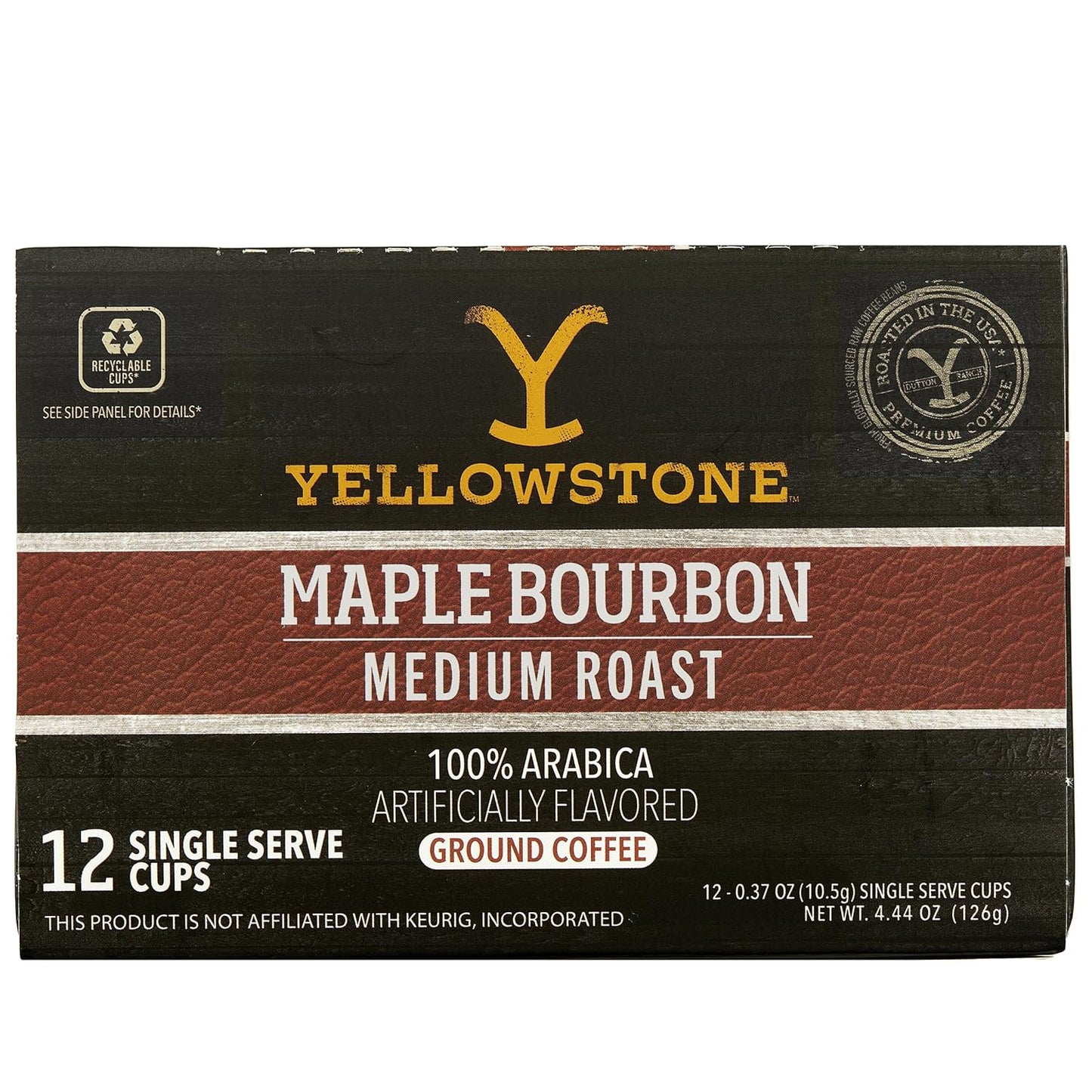 Yellowstone-Maple-Bourbon-Medium-Roast-Coffee,-Single-Serve-Recyclable-Pods/Cups,-1-Arabica-Beans,-2251