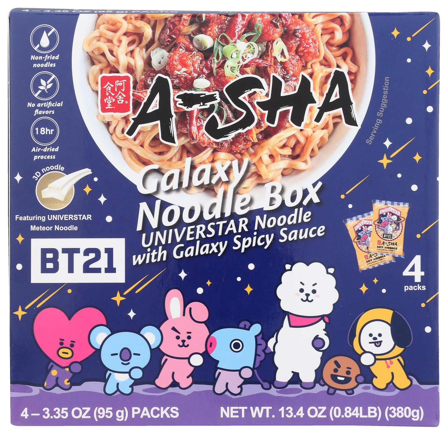 A-Sha-Fideos-Galaxy-con-salsa-picante,-4-unidades,-13.4-onzas----366