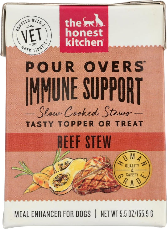 The-Honest-Kitchen,-Pour-Overs-Immune-Support-Beef-Stew-Wet-Dog-Food-Topper,-150