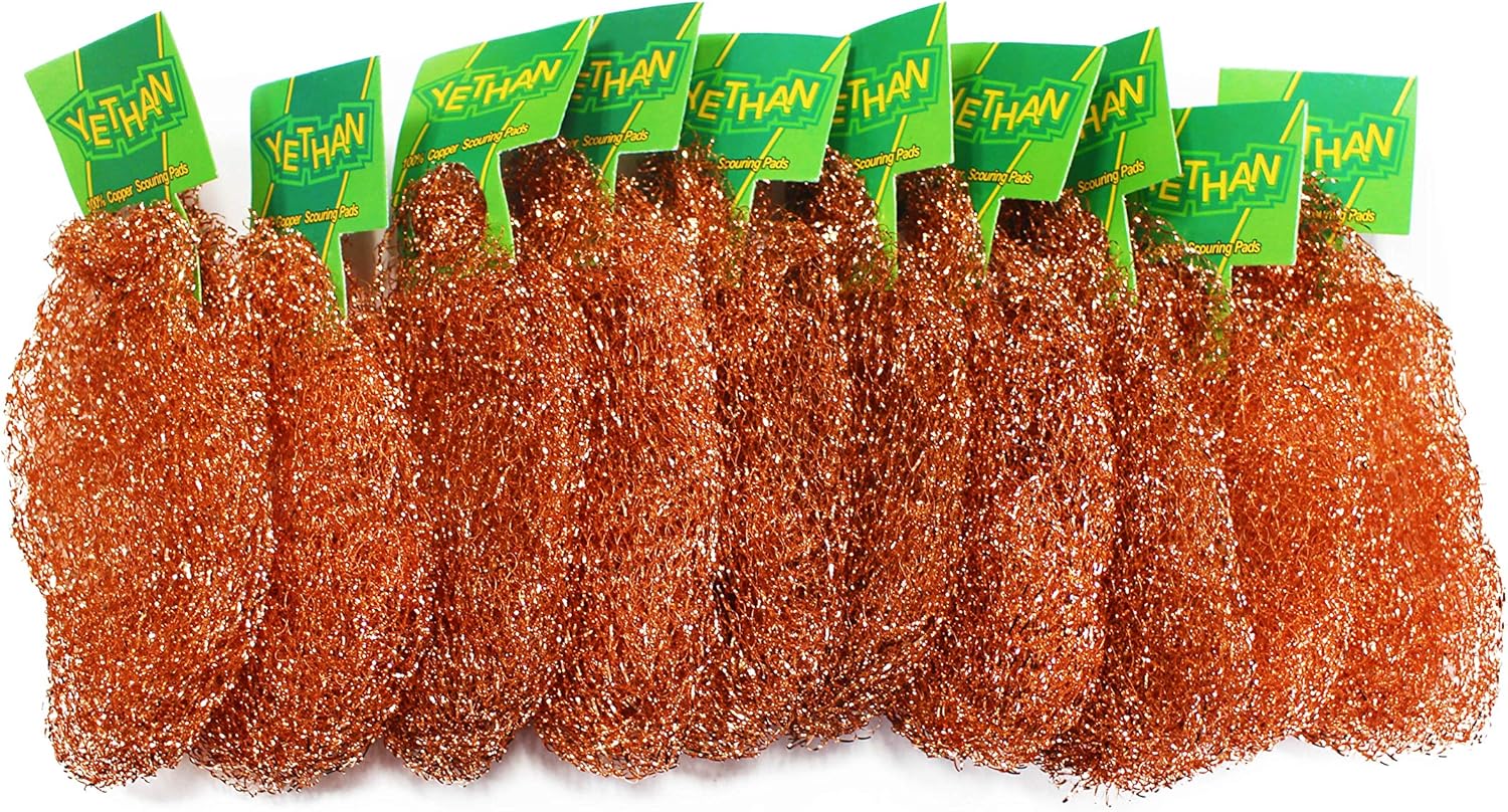 Copper-Scouring-Pad,-Scrubbing-Scour-Pads-10-Pcs/Pack,-Pure-Copper,-13g-/-Pc-----953