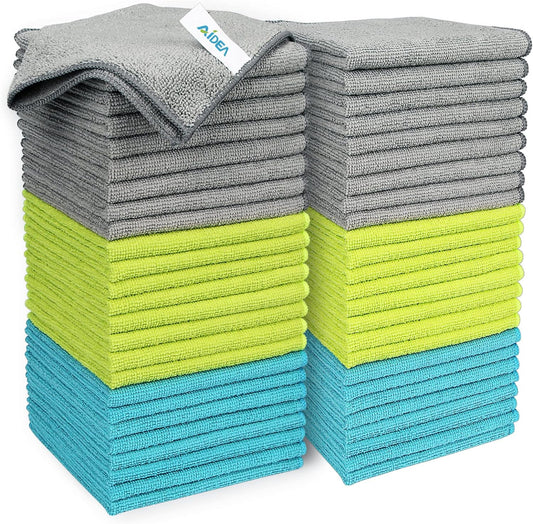 AIDEA-Microfiber-Cleaning-Cloths-50PK,-Soft-Highly-Absorbent-Cleaning-Rags,-Lint-Free-5085