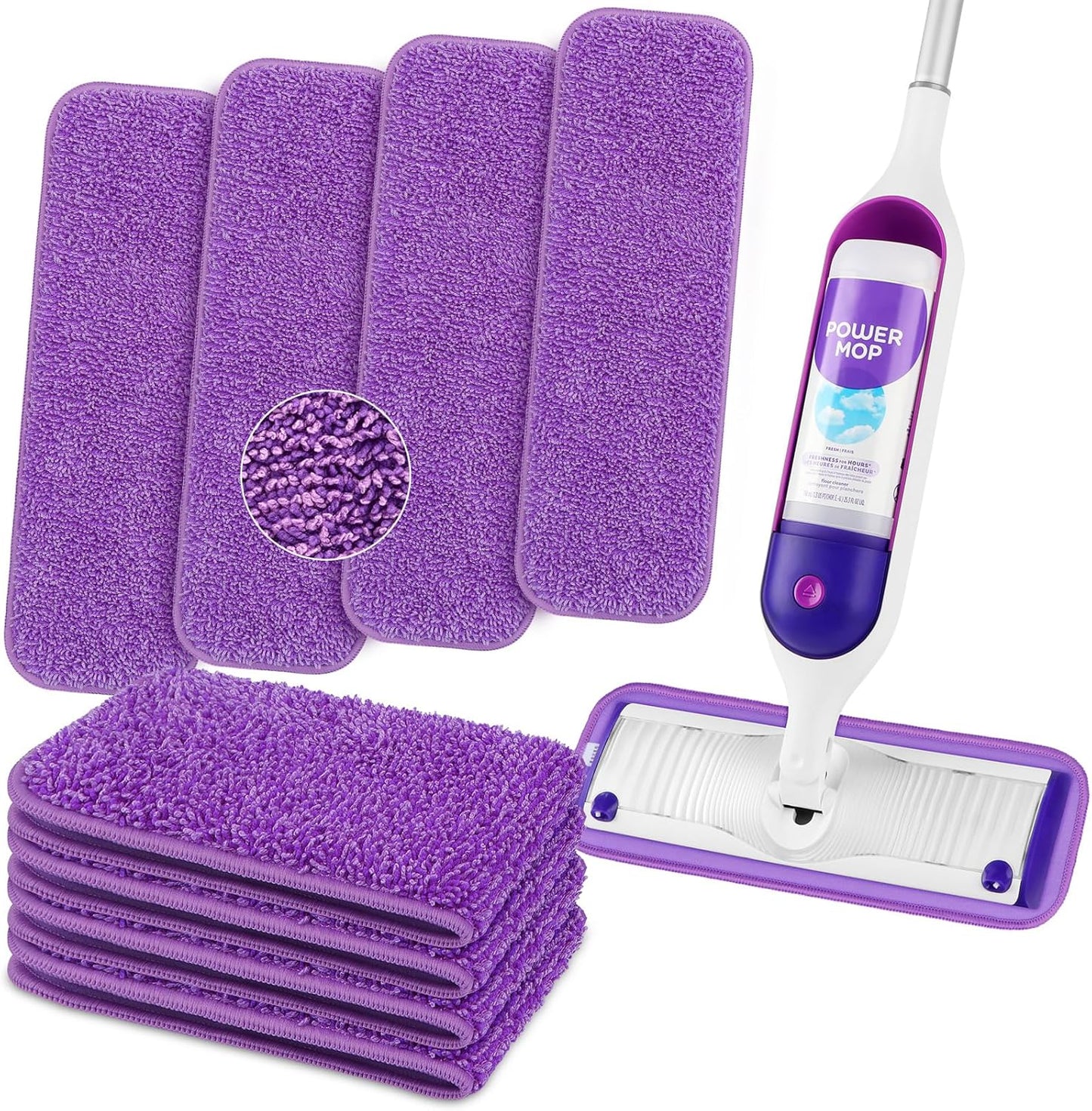 HOMEXCEL-Reusable-Microfiber-Mop-Pads-for-Swiffer-PowerMop-8-Pack,-Power-Mop-Pads-Refills-for-1640