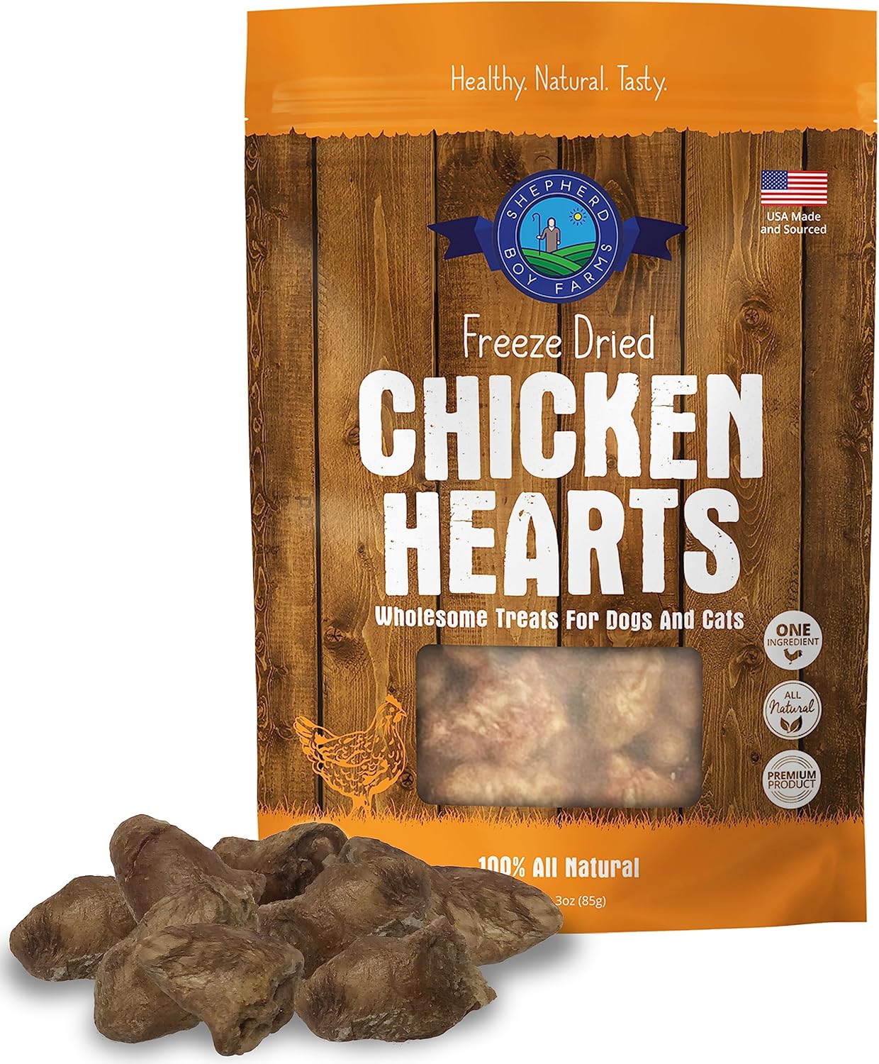 Freeze-Dried-Dog-and-Cat-Treats,-Chicken-Heart,-277