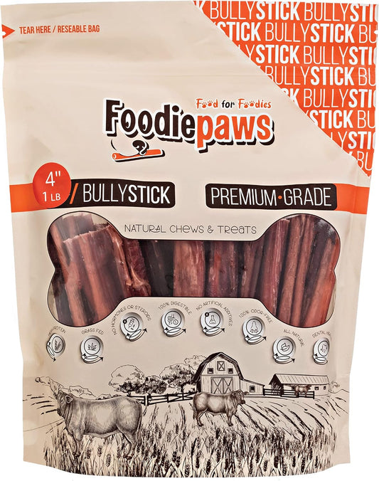 FOODIEPAWS-4-Inch-Bully-Sticks-for-Dogs,-1-lb-Bulk-Pack-All-132