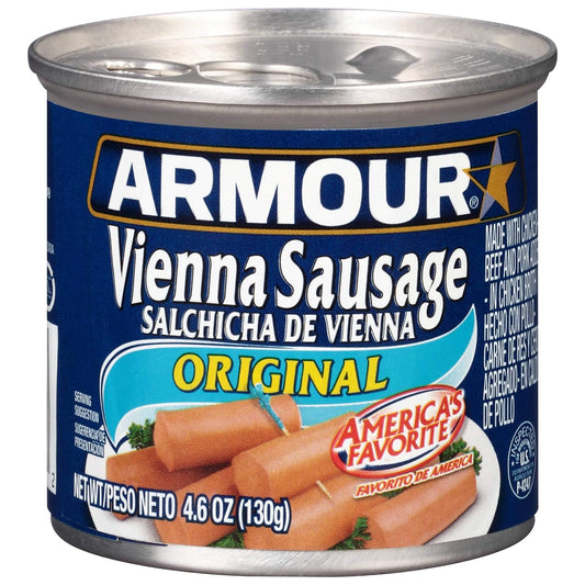 Armour-Star-Vienna-Sausage,-Original-Flavor,-Canned-Sausage,-4.6-OZ-(Pack-of-48)-636