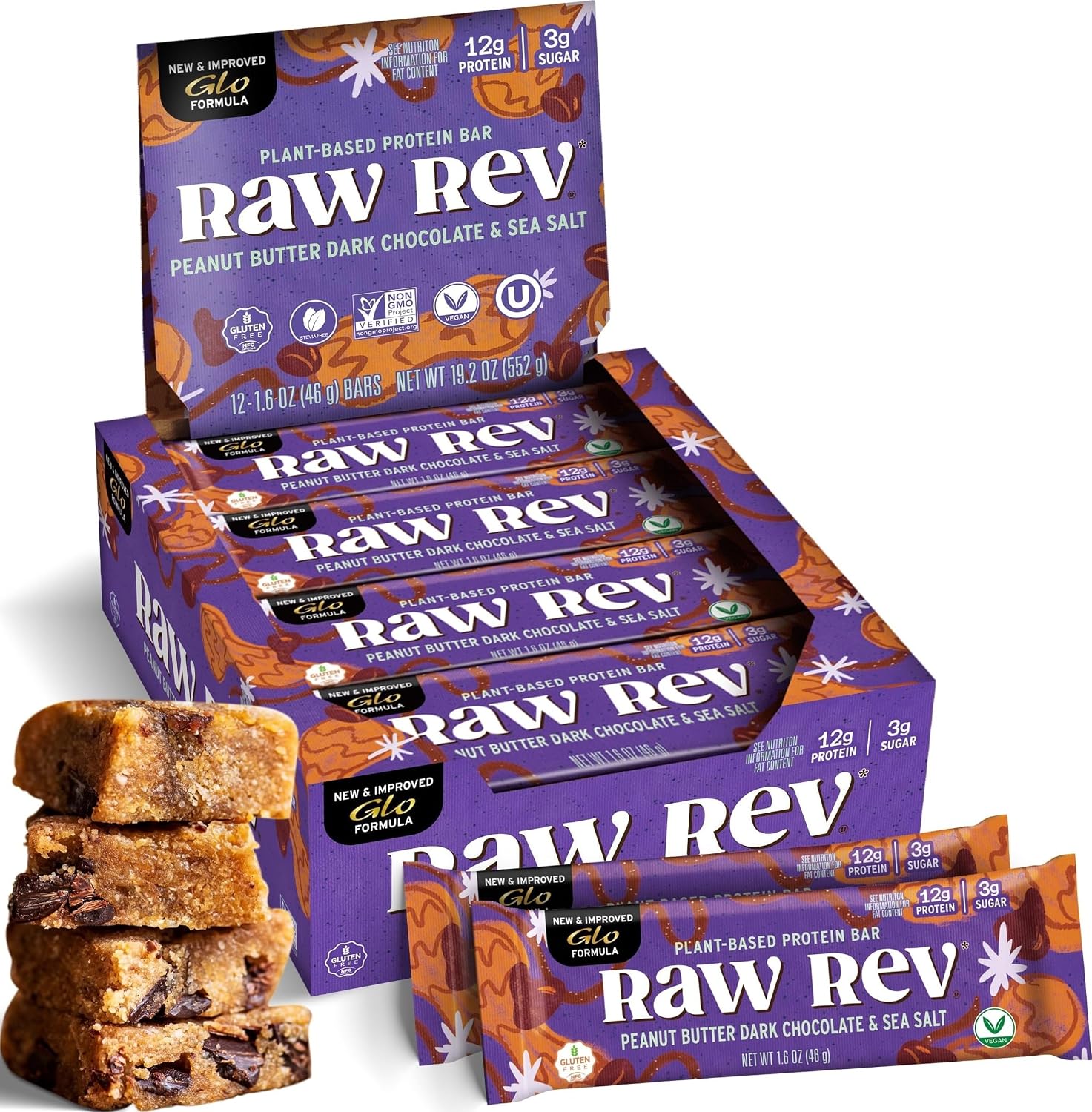 Raw-Rev-Glo-Protein-Bar,-Peanut-Butter-Dark-Chocolate-&-Sea--Salt,-12-Bars-Vegan-684