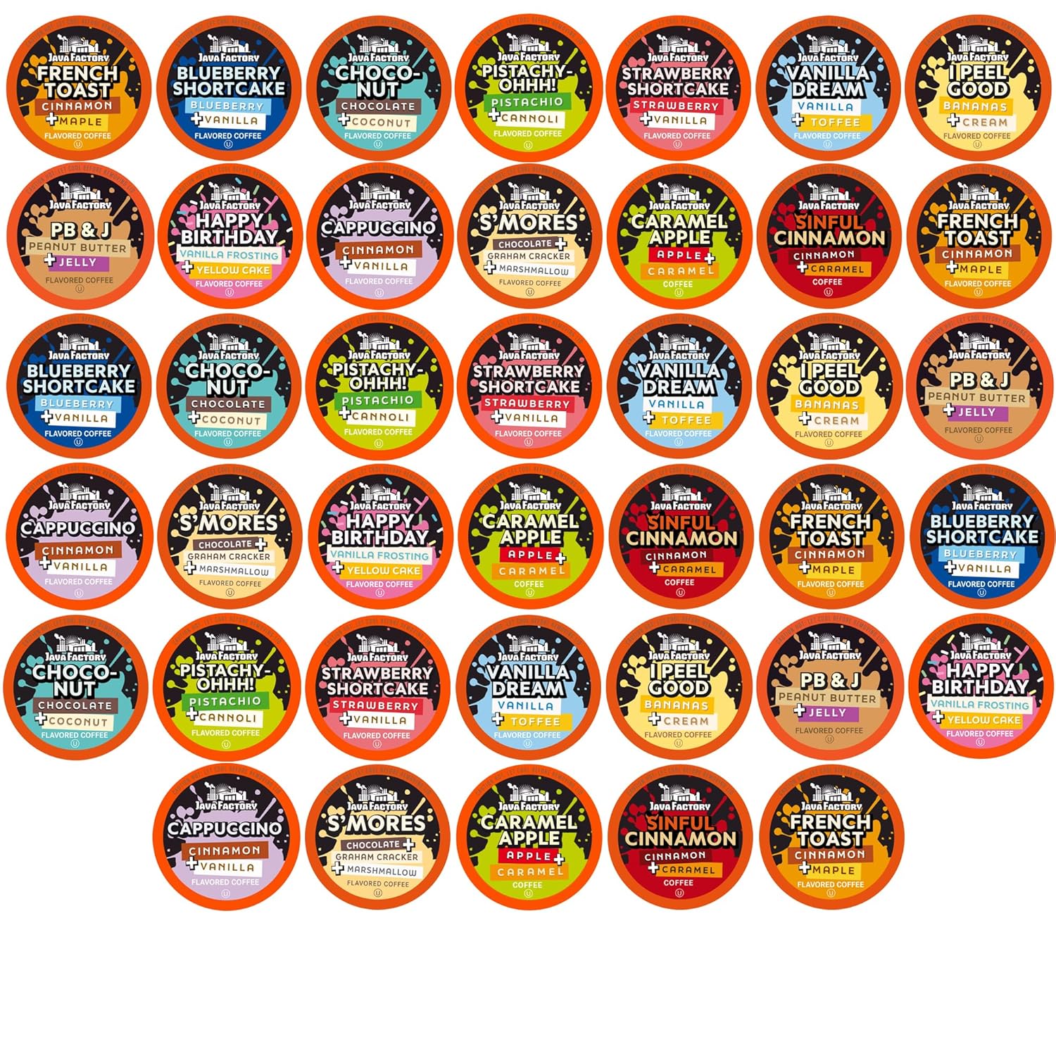 Java-Factory-Flavored-Coffee-Pods,-Assorted-Sampler,-Variety-Pack,-Compatible-with-K-Cup-3074