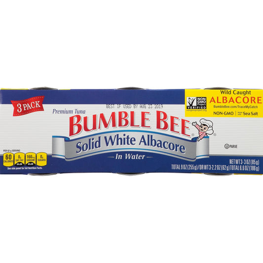 Bumble-Bee-Solid-White-Albacore-Tuna-In-Water,-3-Ounce,-Pack-of-3-193