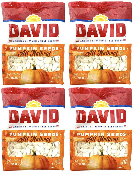 David-Seeds,-Pumpkin-Seeds,-5-Ounce-Bags-(Pack-of-4)--------1016