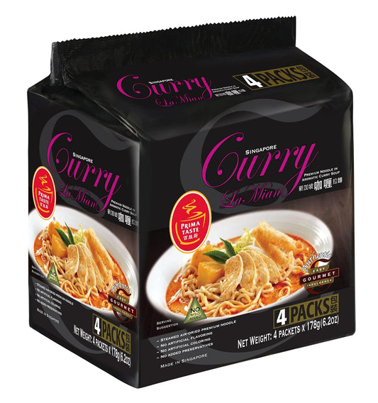 Prima-Taste-Fideos-Lamian-al-curry-de-Singapur,-4-paquetes--de-373