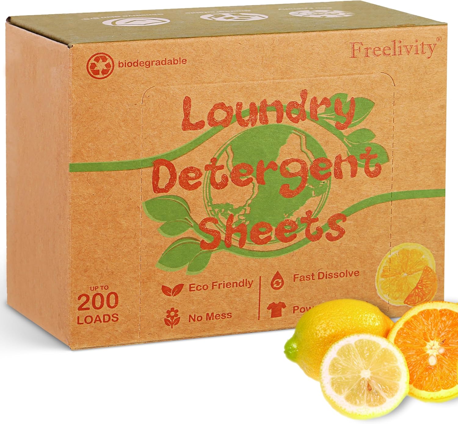 Freelivity-Laundry-Detergent-Sheets,-200-Sheets-Lemon-Orange---Eco-Friendly-Hypoallergenic-Plastic-Free-479
