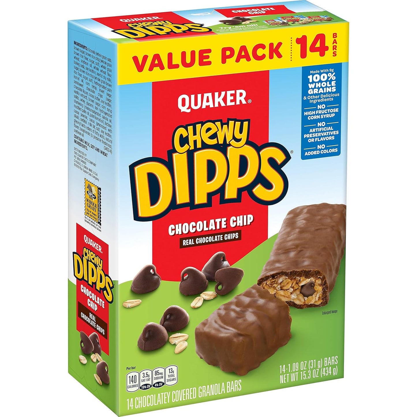Quaker-Chewy-Dipps-Granola-Bars-Chocolate-Chip,-1.09-oz,-14-Ct------2542