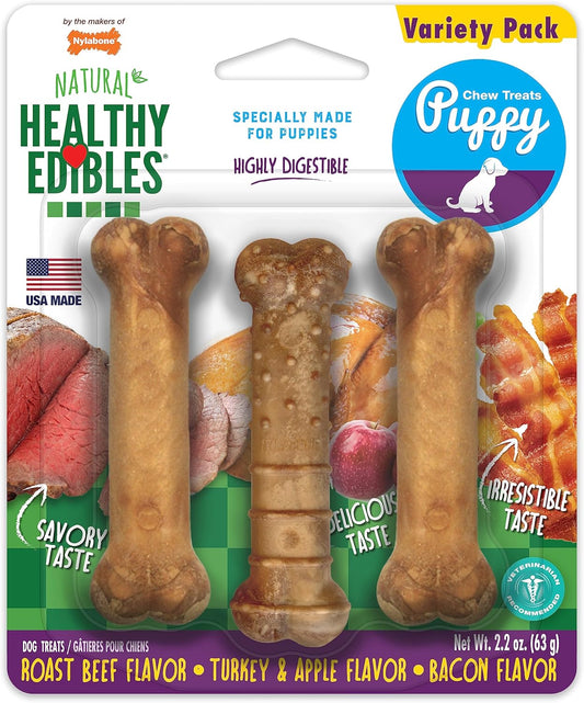 Nylabone-Healthy-Edibles-Natural-Puppy-Chews-Long-Lasting-Treats-for-Puppies,-Beef,-2964