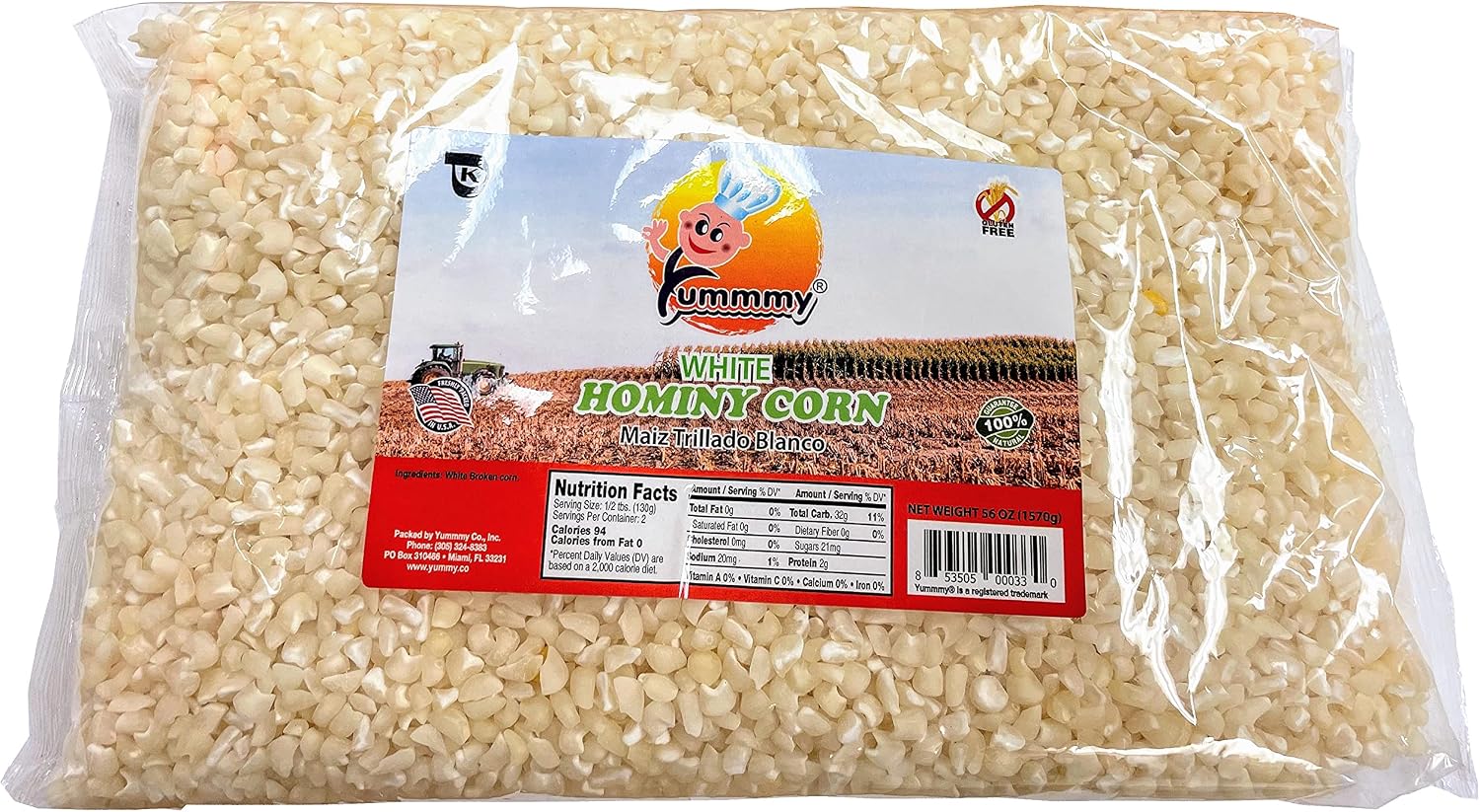 Yummmy-White-Hominy-Corn-56-oz,-Kosher-certified,-1-Natural-Maiz-trillado-455