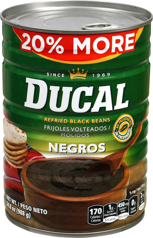 Ducal-Refried-Black-Beans,-0.2-More,-1000