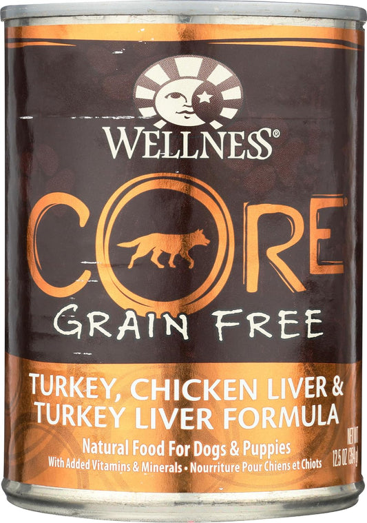 Wellness-Core-Grain-Free-Dog-Food:-Turkey,-Chicken-Liver,-&-Turkey-Liver-Formula,-375