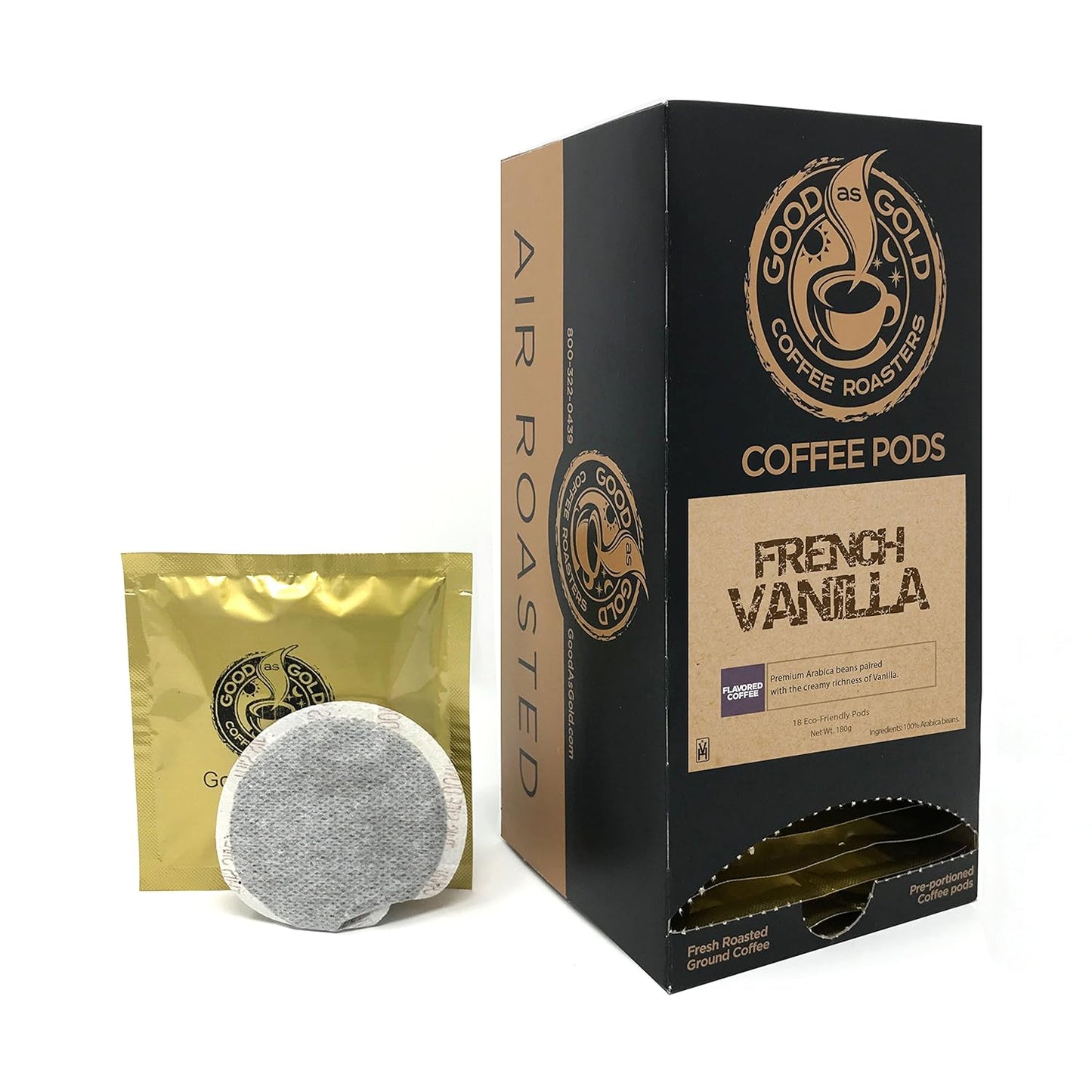 FRENCH-VANILLA-COFFEE-PODS,-Good-As-Gold-Coffee,-(18-Pods)---works-in-1428