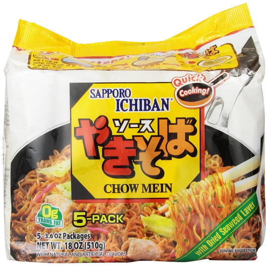 Sapporo-Ichiban-Chow-Mein-Yakisoba,-5-unidades,-18-onzas-(paquete--de-418