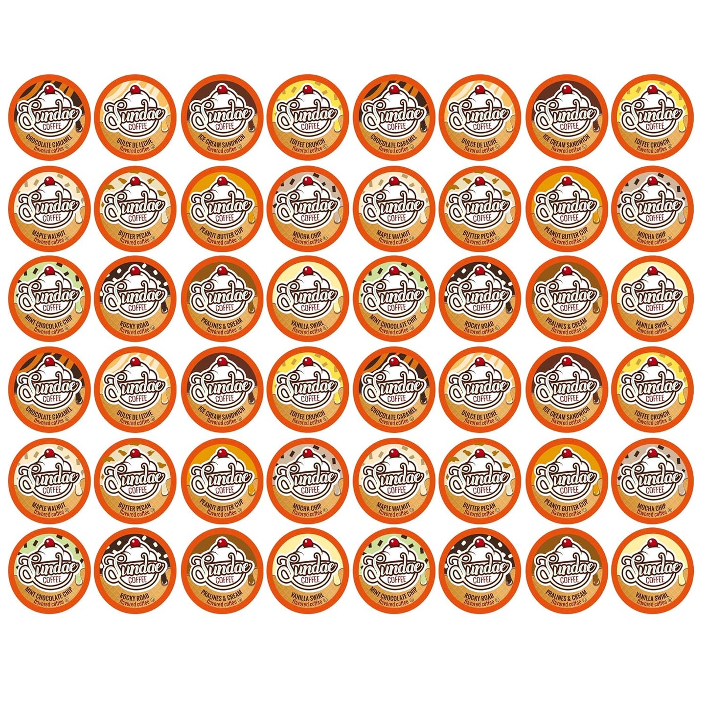 Sundae-Ice-Cream-Flavored-Coffee-Pods,-Compatible-with-2-Keurig-K-Cup-Brewer,-48-2366