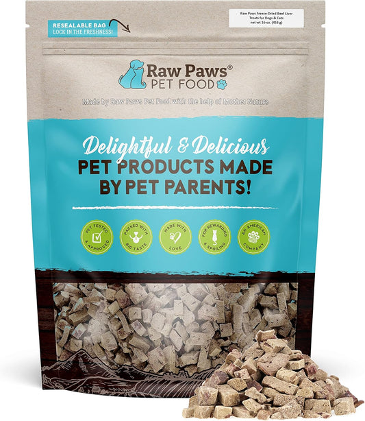 Raw-Paws-Freeze-Dried-Beef-Liver-Treats-for-Dogs-Cat,-3