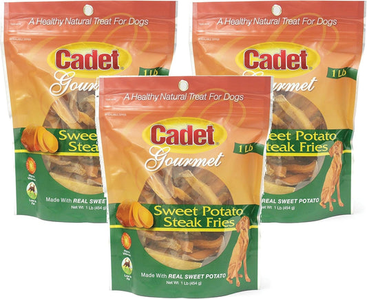 (3-Pack)-Cadet-Sweet-Potato-Dog-Treat-Steak-Fries;-1-Lb.---463