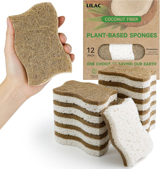 LILAC-12-Pack-Natural-Cellulose-Sponges-for-Dishes---Non-Scratch-Kitchen-Scrub-Sponges---1-767