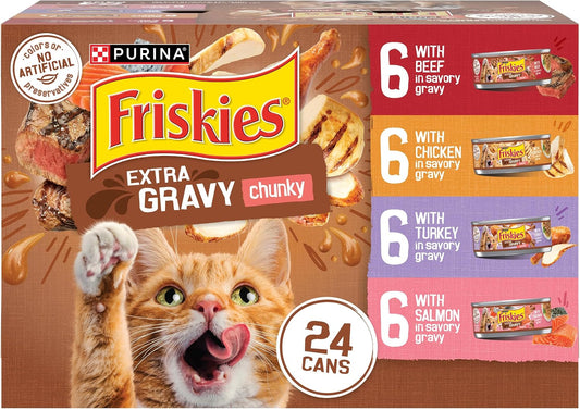 Purina-Friskies-Extra-Gravy-Wet-Cat-Food-Chunky-24ct-Variety-Pack-(With-Chicken,-2057