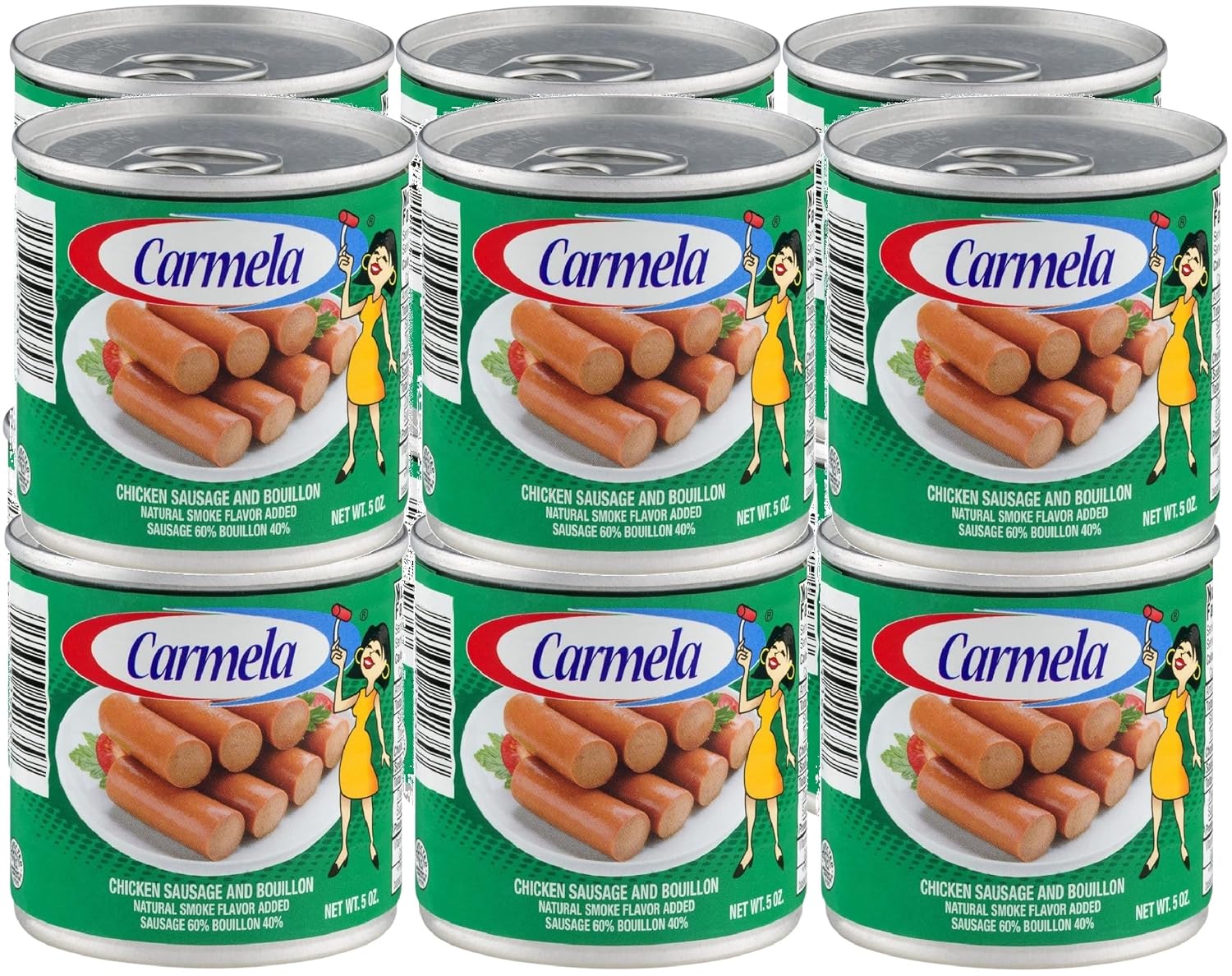 Carmela-Chicken-Vienna-Salchicha-en-caldo-de-pollo,-sabor-a-humo-natural,-de-1162