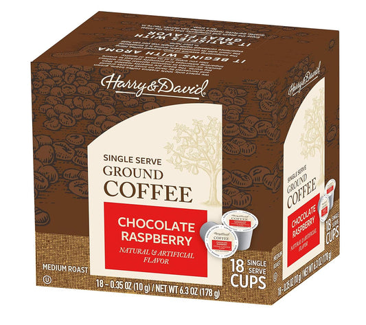 Harry-&-David-Single-Serve-Coffee,-Chocolate-Raspberry,-18-Single-Serve-Cups---241