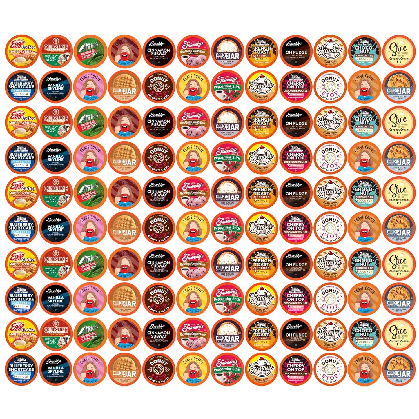 Coffee-Pod-Variety-Packs-Muestra-súper-saborizada,-surtida,-compatible-con-cafeteras-K-Cup,1105