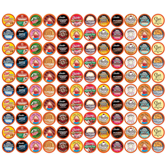 Coffee-Pod-Variety-Packs-Muestra-súper-saborizada,-surtida,-compatible-con-cafeteras-K-Cup,1105
