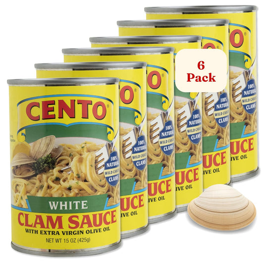 Cento-White-Clam-Sauce,-Wild-Caught-Clams,-Non-GMO,-15-oz-(Pack-of-6)-669